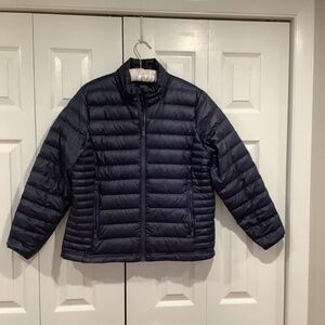 Quince Navy lightweight packable down jacket, L